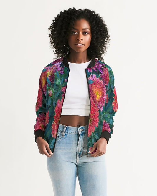 Warm Fall Mums Women's Bomber Jacket