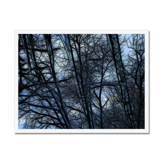 Twilight Icicles Framed Print