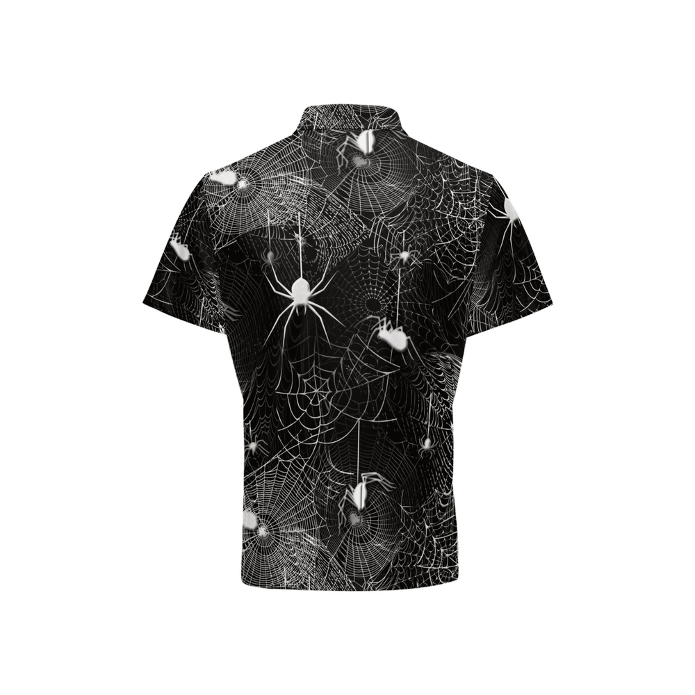 Spider Webs Men’s Classic Fit Short-Sleeve Polo Shirt-Heavyweight 225g