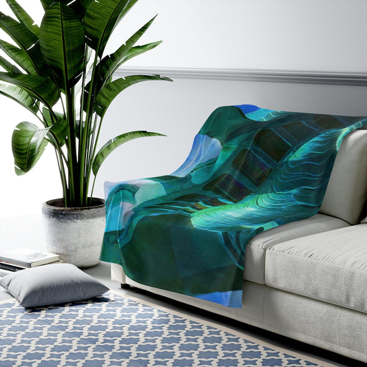 Statue Of liberty Head In The Sun Velveteen Plush Blanket