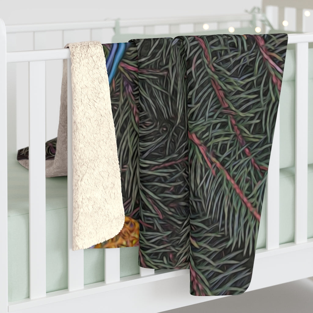 Christmas Lights on the Tree Sherpa Fleece Blanket