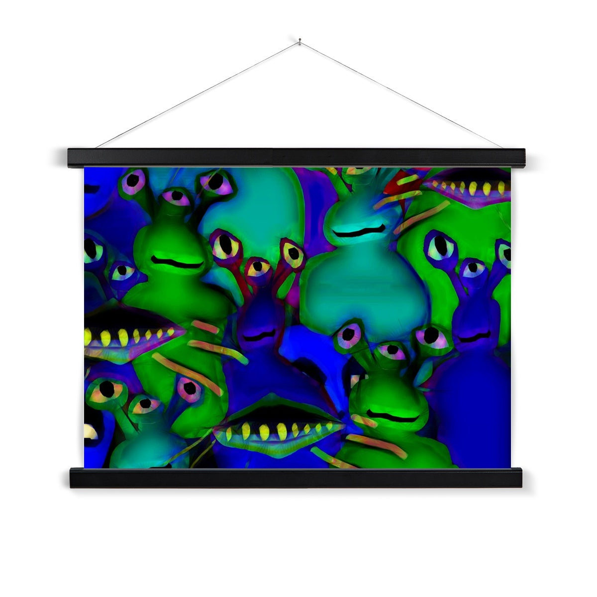 Aliens Collage Fine Art Print with Hanger