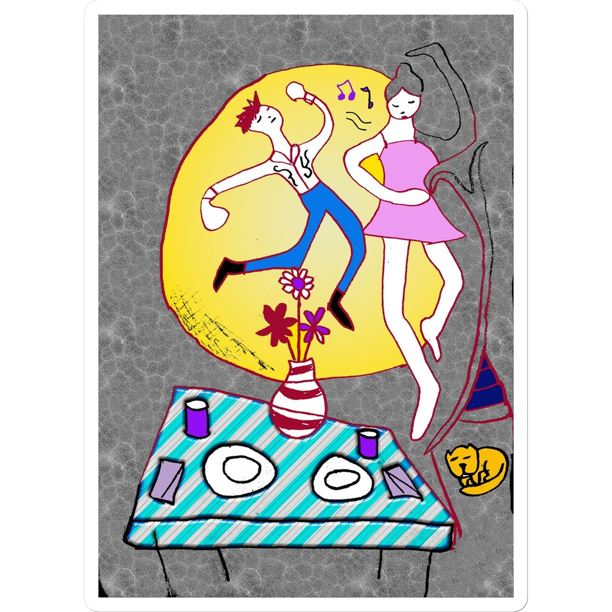 Dancin In The Moonlight Sticker