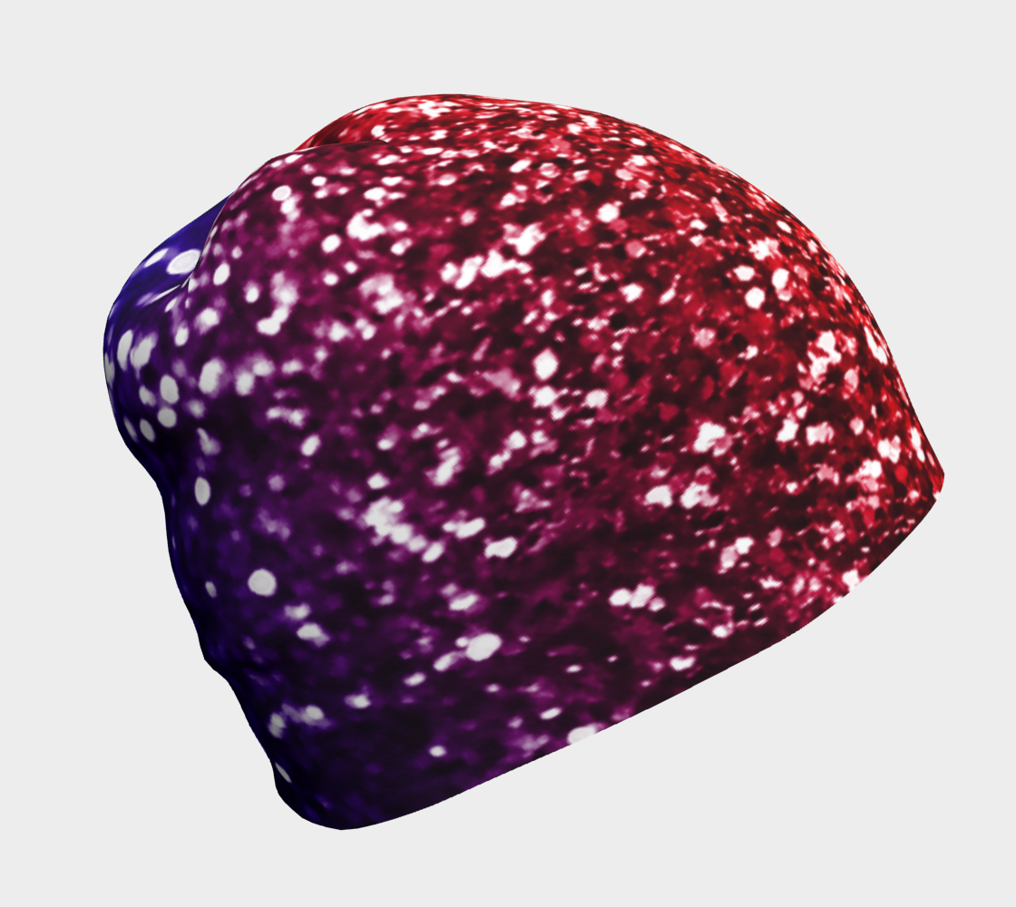 Rainbow Glitter Graphic Hat