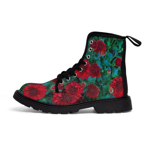 Red Mums Women's Canvas Boots