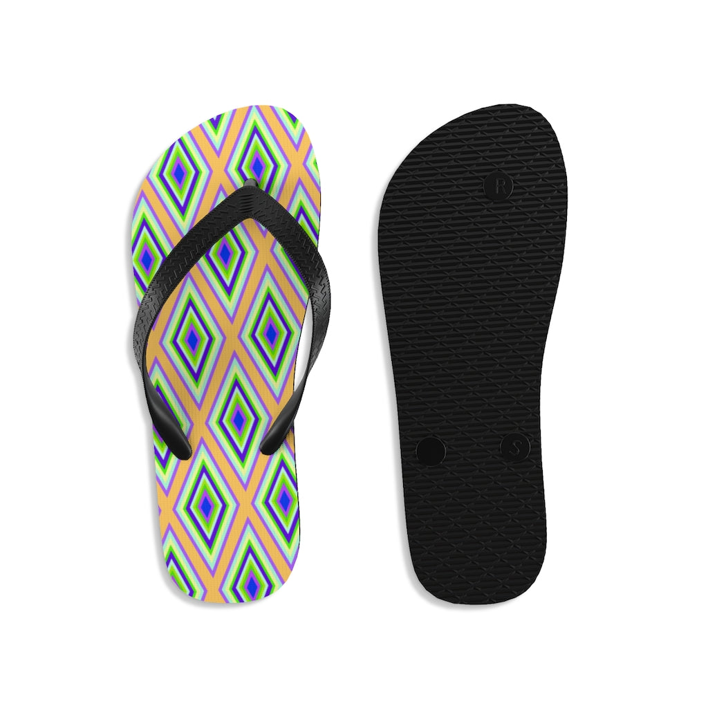 Colorful diamonds Variation 1 Unisex Flip-Flops