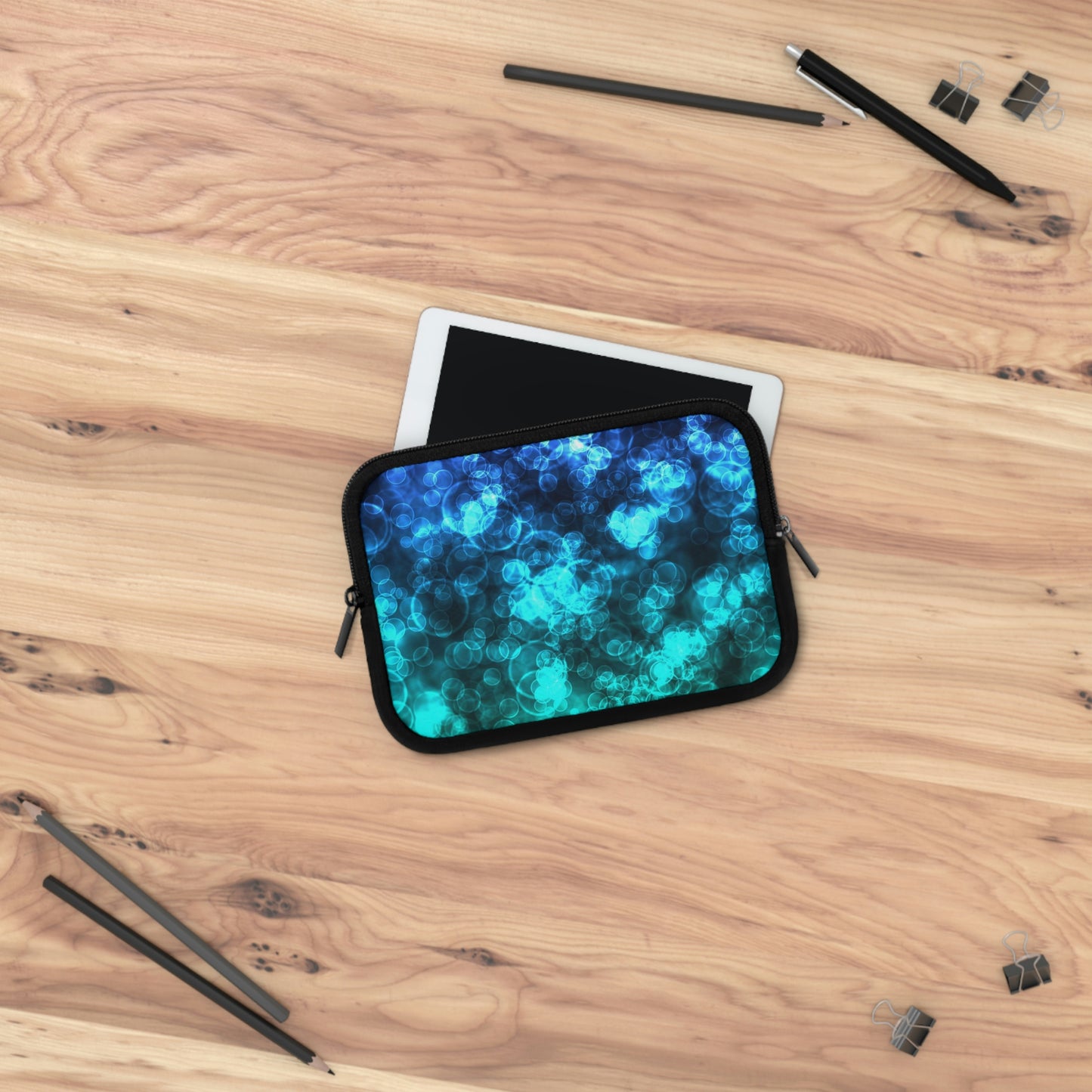 Blue Ocean Bokeh Laptop Sleeve