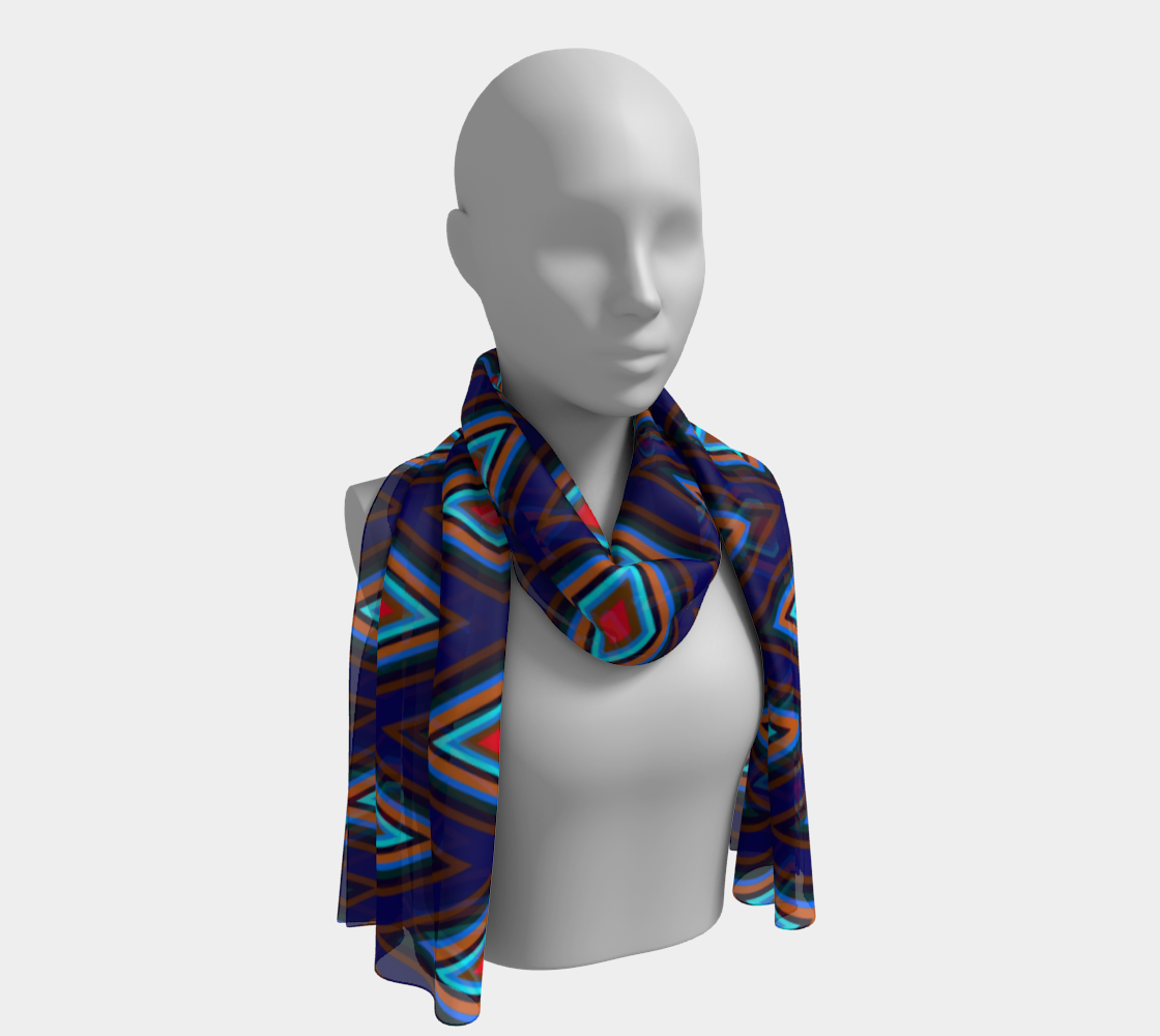 Colorful Diamonds Variation 3 Long Scarf