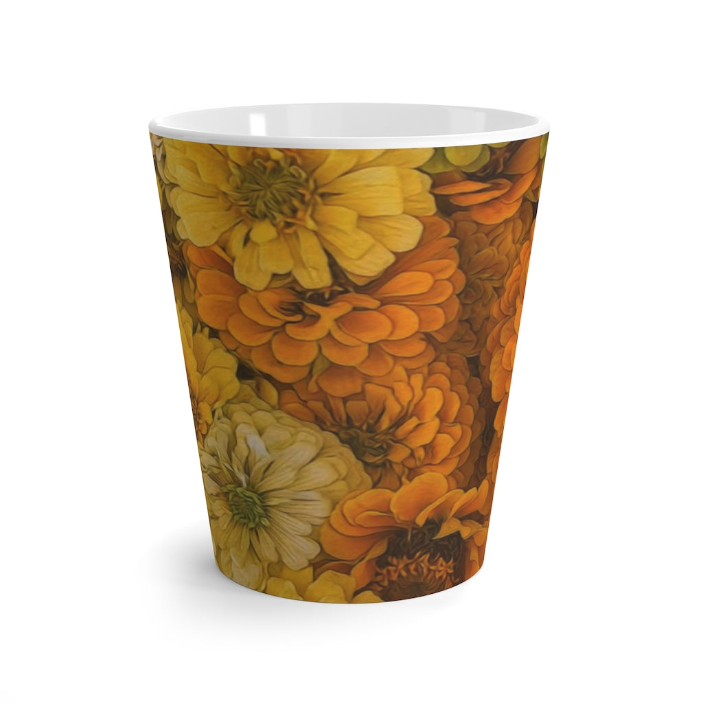 Yellow Zinnias Latte mug