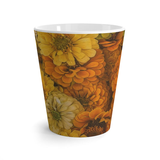 Yellow Zinnias Latte mug