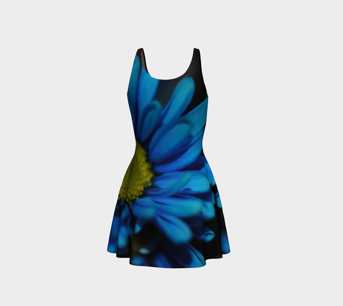 Blue Daisy Flare Dress