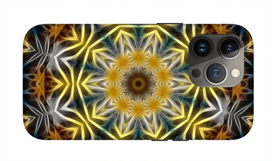 Abstract Daisies Kaleidoscope - Phone Case