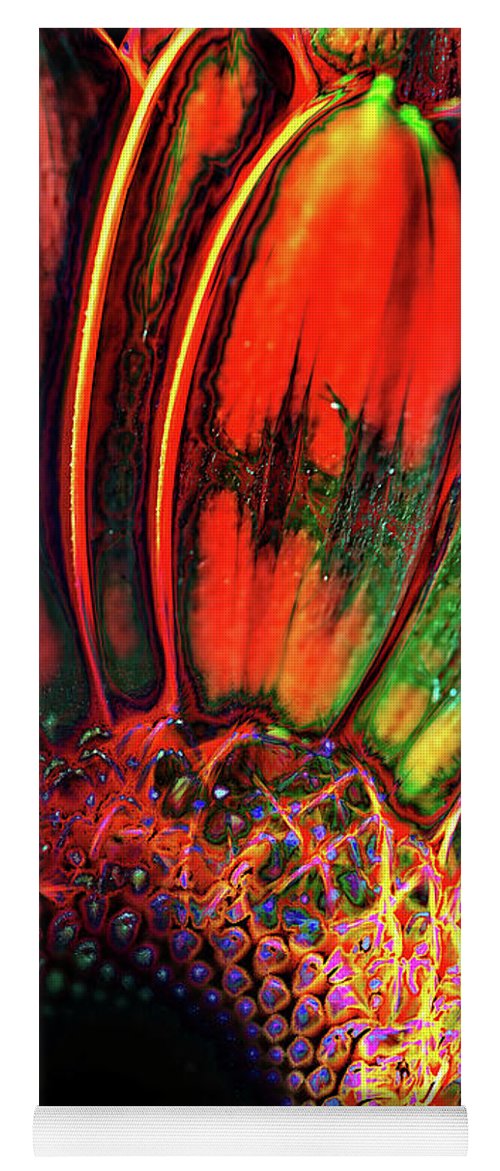 Abstract Orange Daisy - Yoga Mat