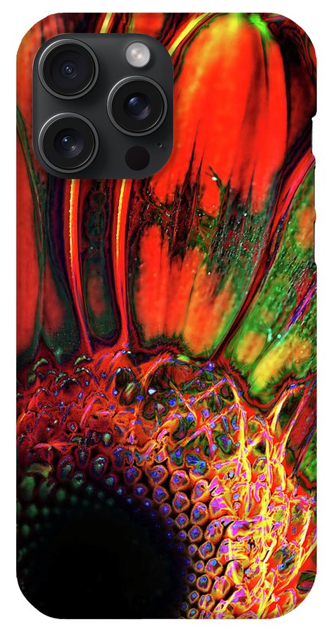 Abstract Orange Daisy - Phone Case