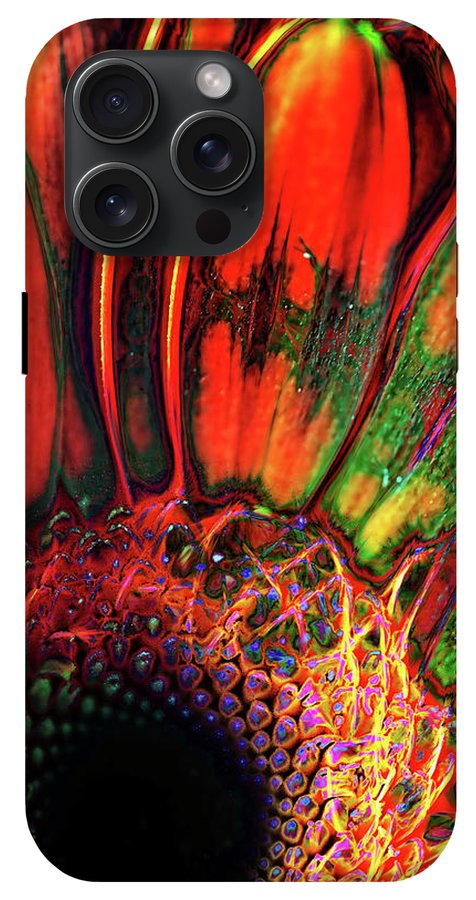 Abstract Orange Daisy - Phone Case