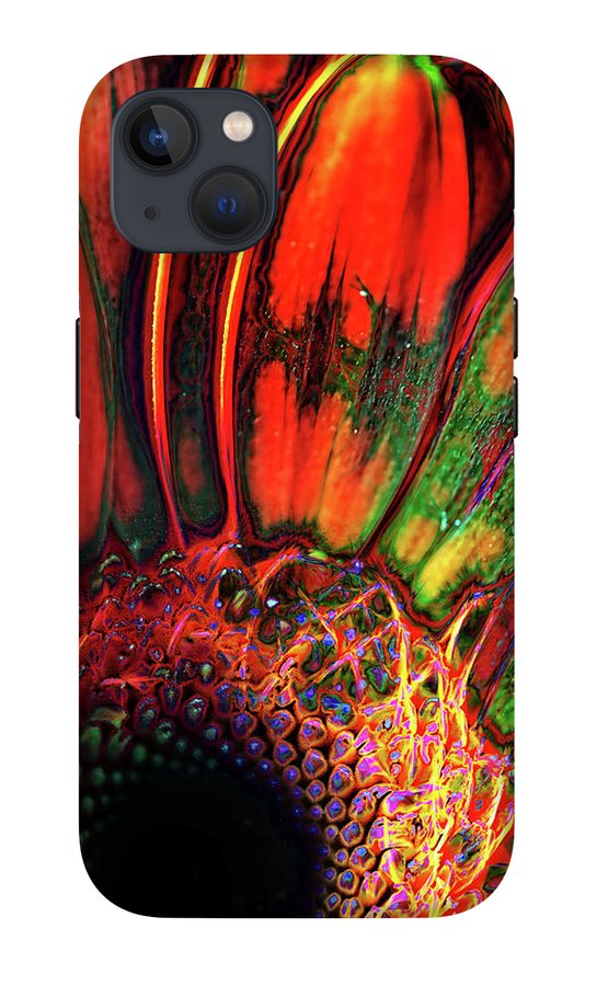 Abstract Orange Daisy - Phone Case