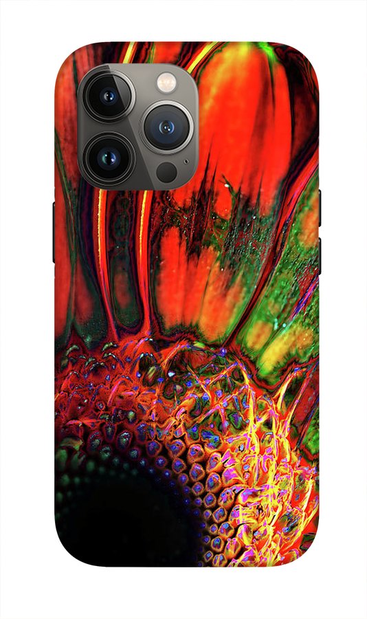 Abstract Orange Daisy - Phone Case