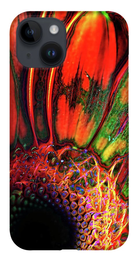 Abstract Orange Daisy - Phone Case
