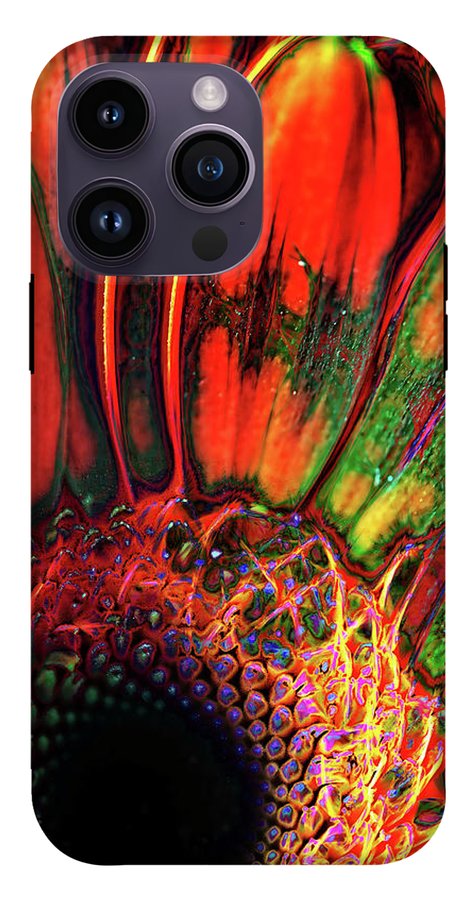Abstract Orange Daisy - Phone Case