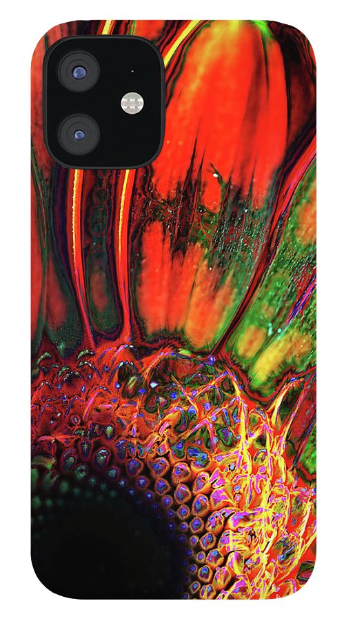 Abstract Orange Daisy - Phone Case