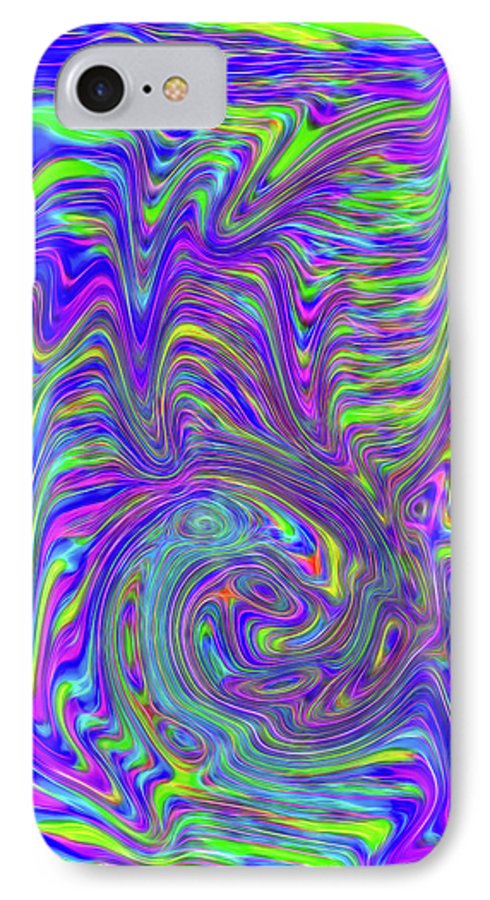 Abstract With Blue - Phone Case