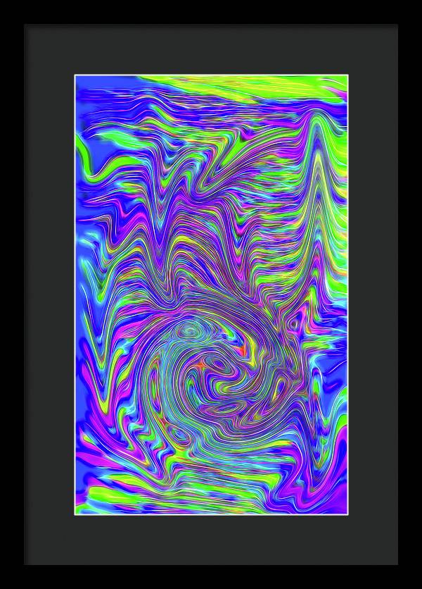 Abstract With Blue - Framed Print