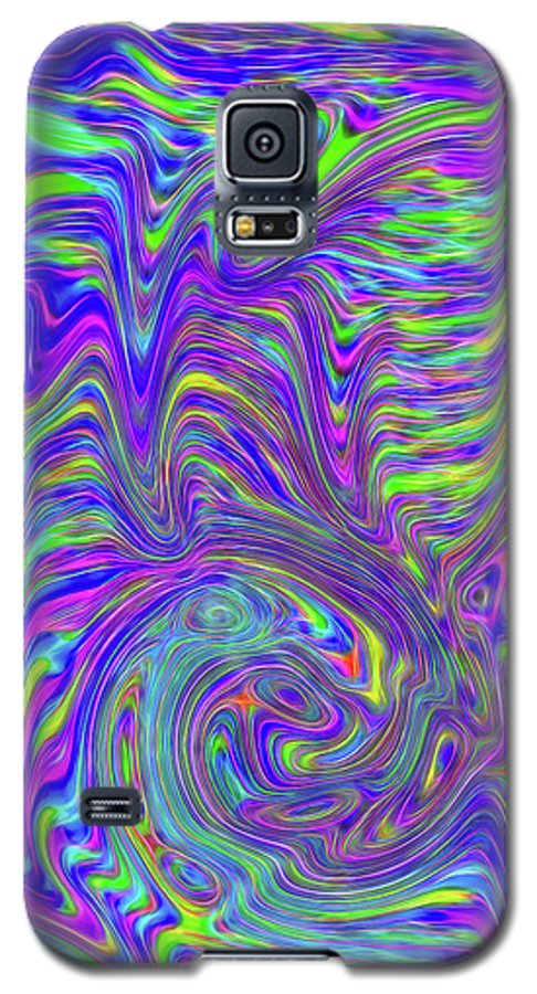 Abstract With Blue - Phone Case