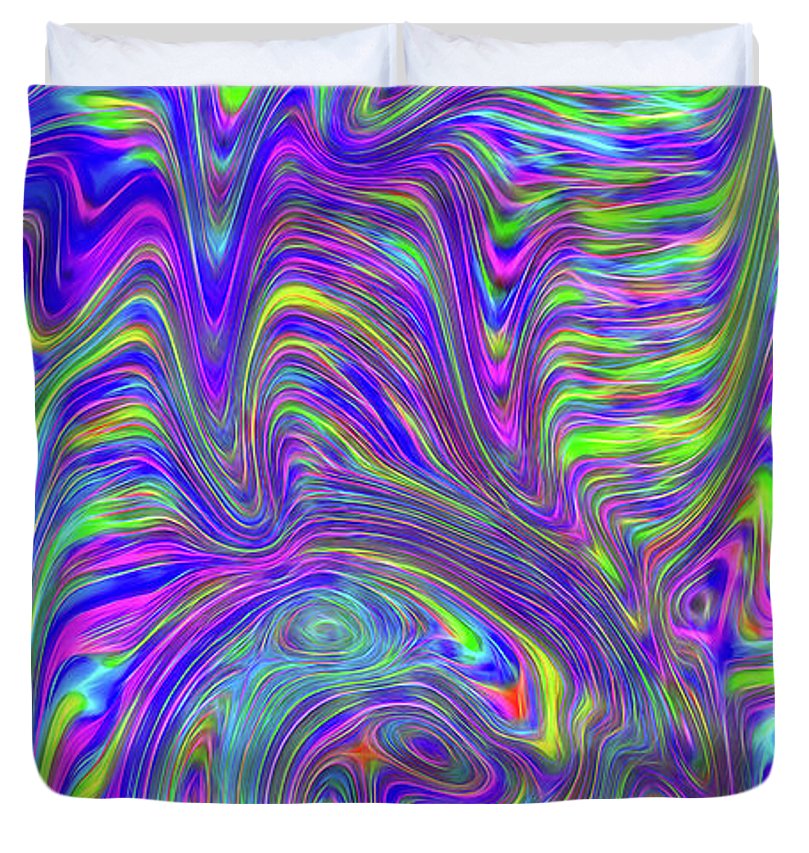 Abstract With Blue - Duvet Cover