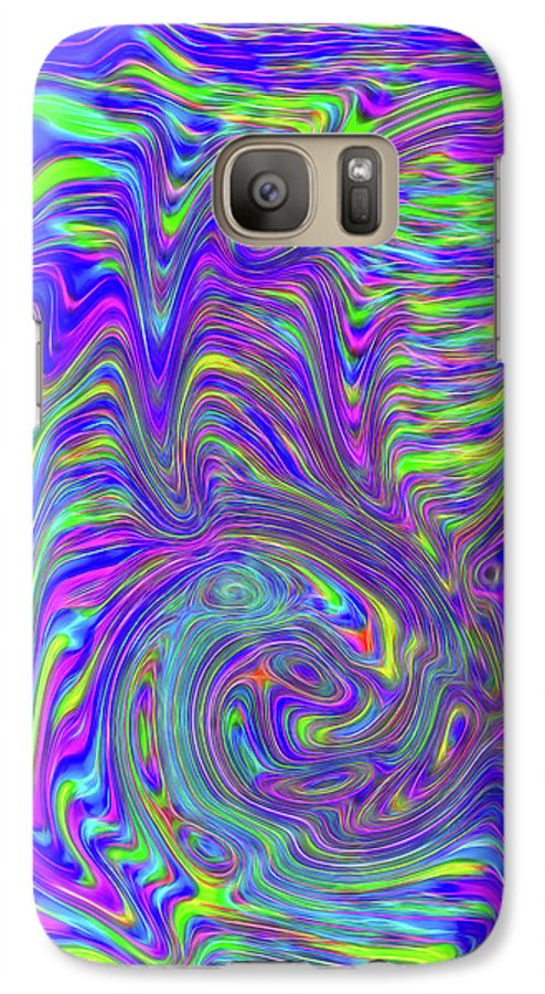 Abstract With Blue - Phone Case
