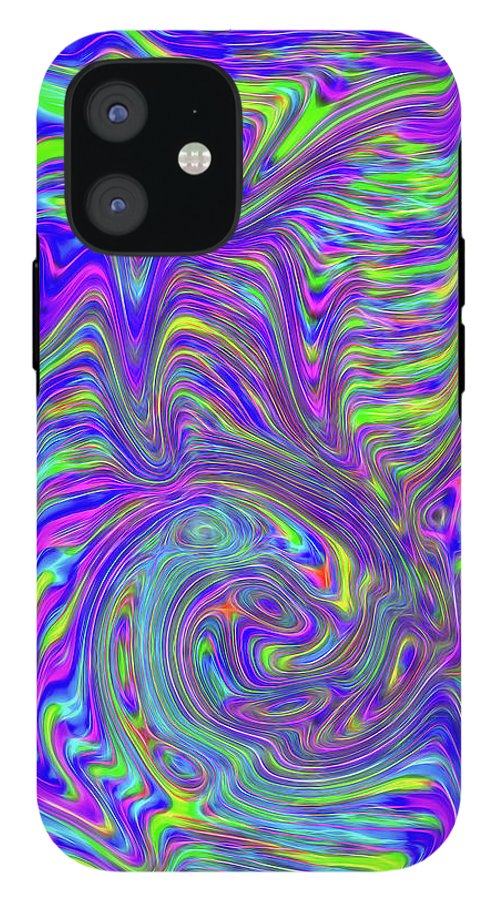 Abstract With Blue - Phone Case