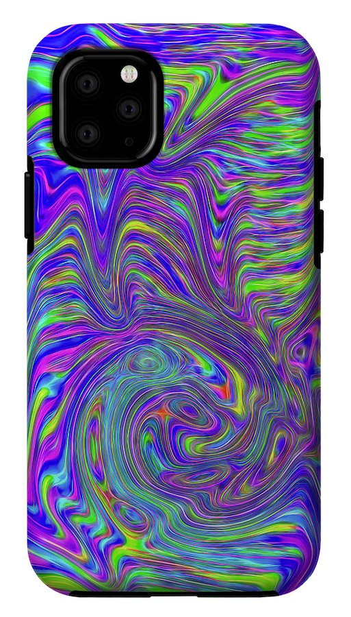Abstract With Blue - Phone Case