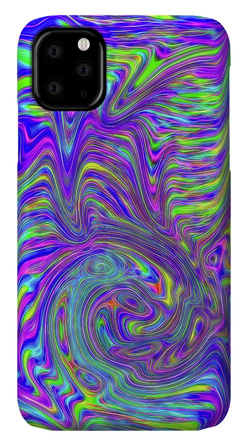 Abstract With Blue - Phone Case