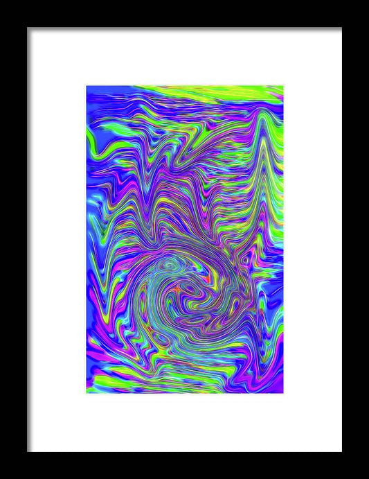 Abstract With Blue - Framed Print