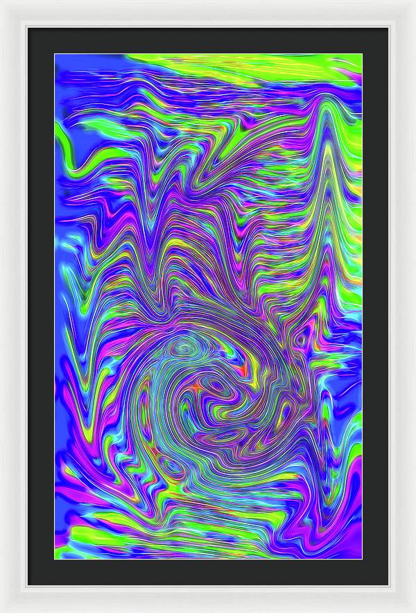 Abstract With Blue - Framed Print