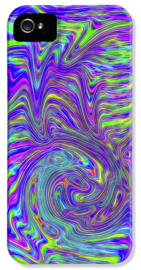 Abstract With Blue - Phone Case