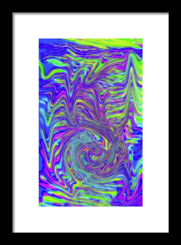 Abstract With Blue - Framed Print