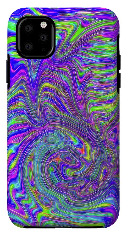 Abstract With Blue - Phone Case