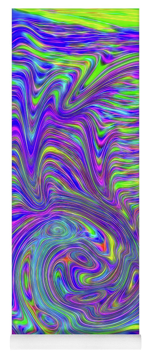 Abstract With Blue - Yoga Mat