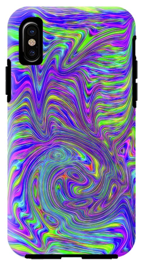 Abstract With Blue - Phone Case