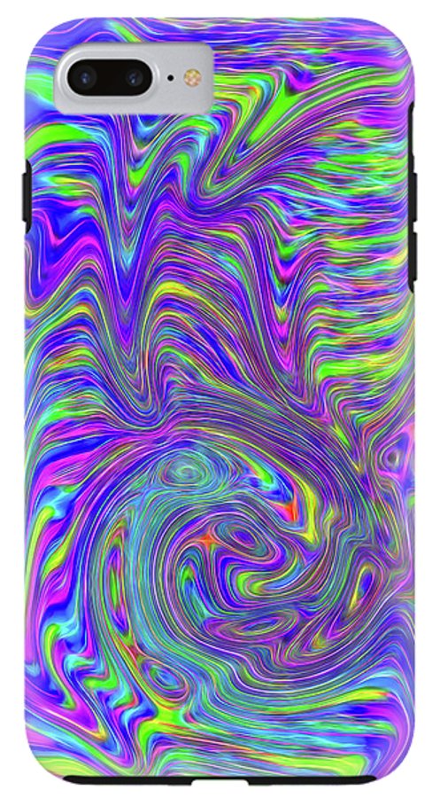 Abstract With Blue - Phone Case