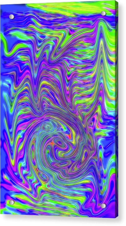 Abstract With Blue - Acrylic Print