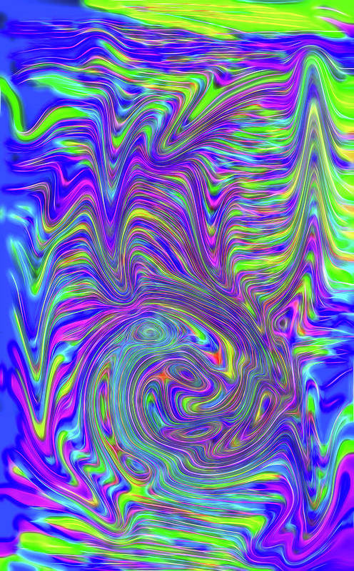 Abstract With Blue - Art Print