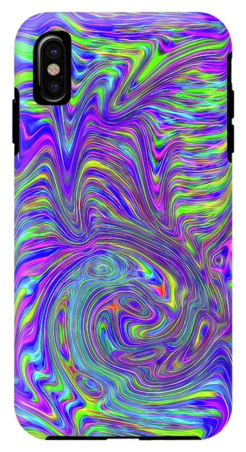 Abstract With Blue - Phone Case