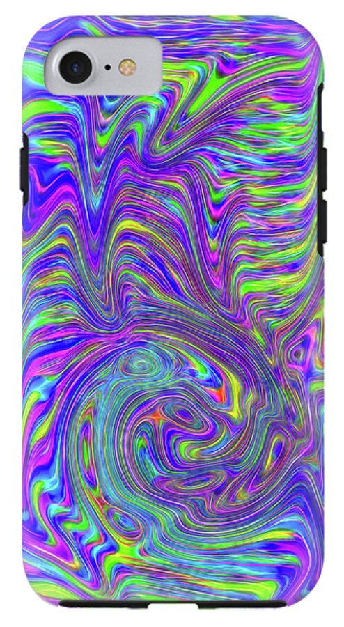 Abstract With Blue - Phone Case