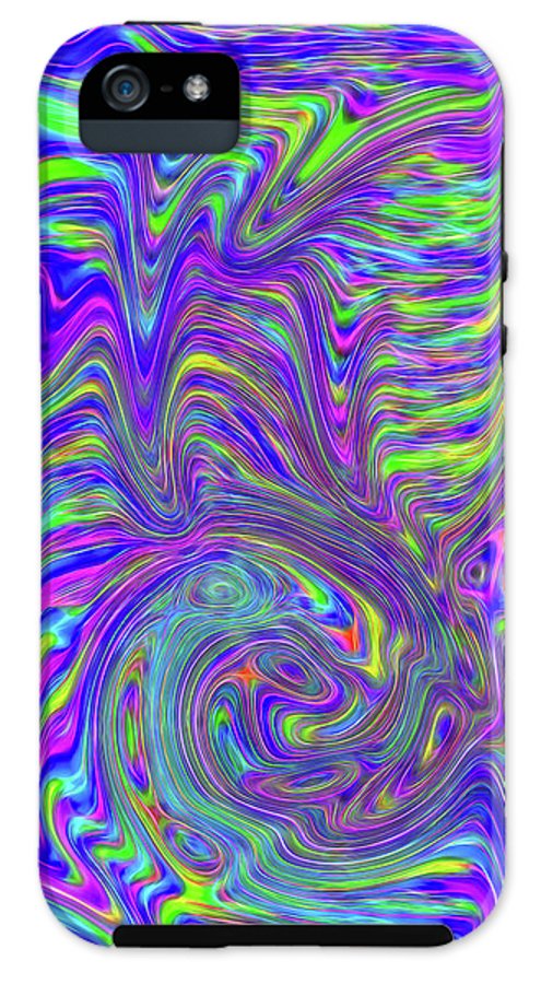 Abstract With Blue - Phone Case