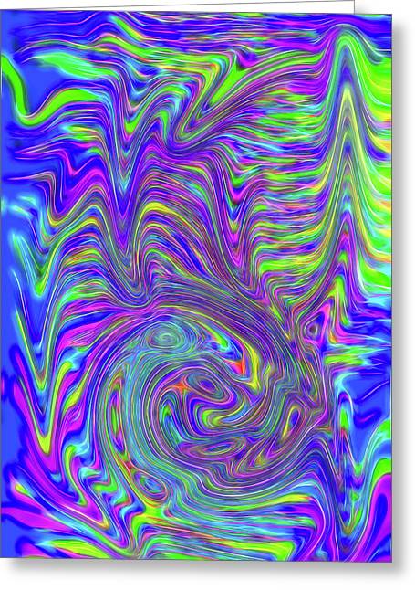 Abstract With Blue - Greeting Card