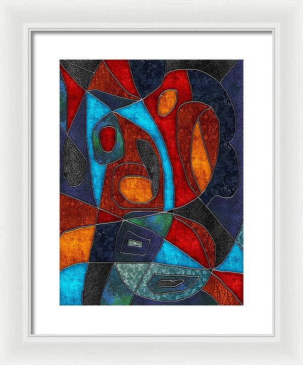 Abstract With Heart - Framed Print