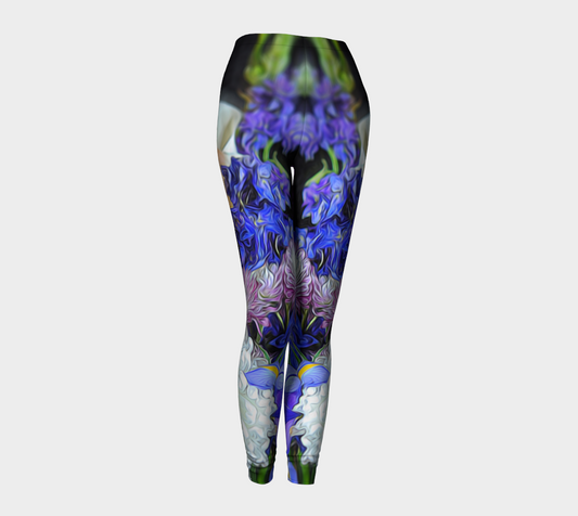 Blue Flower Bouquet Leggings