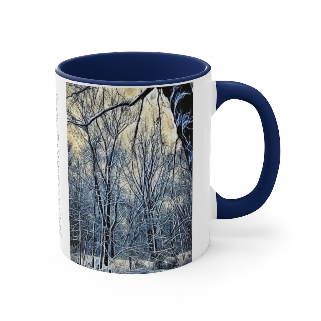 4 Oclock Winter Landscape Accent Coffee Mug, 11oz