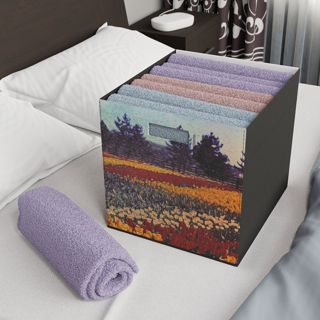 Field Of Tulips Felt Storage Box